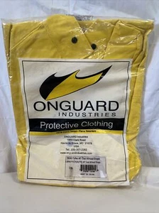 OnGuard Industries Rain Jacket. W/Hood. Yellow PVC/Nylon 3XL. 48” W5 - Picture 1 of 4