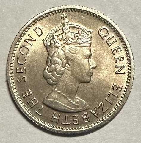 1961 Malaya And British Borneo 5 Cents, UNC (1 Coin, 2 Available) Cover