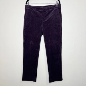 Pantalones Banana Republic RYAN Berenjena Púrpura Pana Tiro Medio Pierna Recta Talla 10 - Imagen 1 de 13
