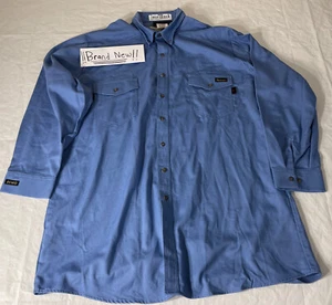 New Workrite CAT2 FR FLAME RESISTANT 298UT70mb 2XL LJ light blue work shirt J181 - Picture 1 of 23