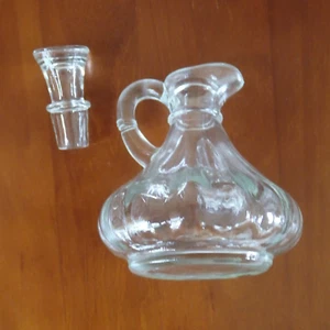 Antique Petite 5.5" Crystal Genie Wide Base Style Decanter with Stopper - Picture 1 of 3