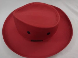 Red Driza-Bone Top Ender 100% Cotton Vented Hat XL - Picture 1 of 6