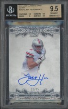 2015 LEAF ULTIMATE DRAFT JEFF HEUERMAN BA-JH2 MT+ SILVER AUTO 11/25 BGS 9.5 OSU