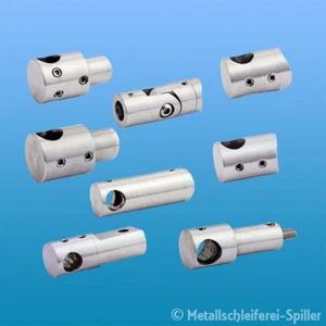 Edelstahl Traversenhalter V2A V4A verschiedene Größen & Bohrungen Querstabhalter - Bild 1 von 5