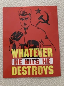 Stampa cartolina film Rocky Balboa NUOVO. DRACO. 6,5" rosso bianco giallo nero - Foto 1 di 2