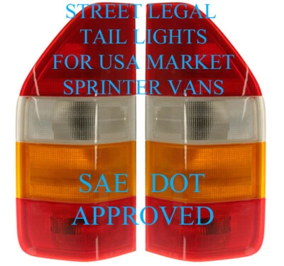 1995-2006 DODGE Sprinter MERCEDES Tail Light SET PAIR LH+RH SAE DOT - Image 1 of 3
