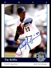 2011 Grandstand Everett AquaSox Tim Griffin Signed IP AUTO #TIGR