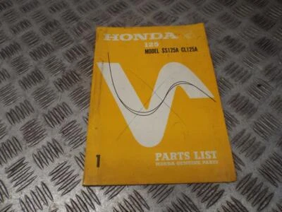 Honda SS125 Twin CL125A Original Rare Parts List Book No2 1967 August Issue  - Imagem 1 de 4