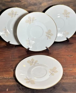 4 Rosenthal ~ SHADOW ROSE 6 1/4" Saucers ~ Excellent - Picture 1 of 5