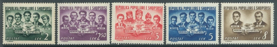 Albânia, 1950 (Mi.495-499) Libertação, Segunda Guerra Mundial - Imagem 1 de 1