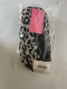 ¡NUEVO! Isaac Mizrahi * Zapatillas Forradas Sherpa Estampado Leopardo * Talla M * FabFitFun - Imagen 1 de 6