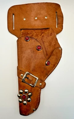 De colección Hubley Ruff'n Ready años 50 tapa de cuero pistola funda juguete Foto 1 de 4