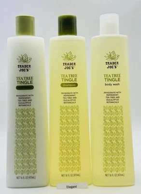 Trader Joe's Tea Tree Tingle Shampoo, Conditioner, Body Wash Invigorating Bundle - Image 1 of 2