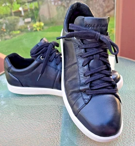 Cole Haan Mens Size 10M Shoes Black Leather Grand OS Reagan Sneakers C32499 - Picture 1 of 11