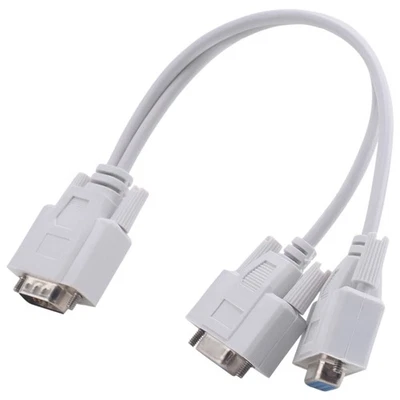 Neu 1 PC auf 2 Monitoren-Verteiler Splitter Kabel fuer VGA Video T5R62077 - Bild 1 von 4