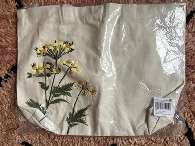 Bolso de Mano Accesorio - Shopper Bordado Floral - Nuevo Con Etiquetas Foto 1 de 4