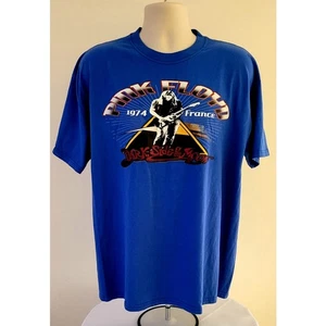  PINK FLOYD Dark Side of the Moon France Concert Tour 1974 Replica T-Shirt--XL - Picture 1 of 8