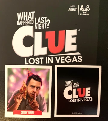 Clue   LOST IN VEGAS   Getting Weird    Action Card    HASBRO   2018 - Image 1 of 3