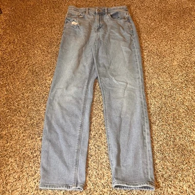 American Eagle Outfitters Mom Jeans Light Wash Distressed High Rise Size 4 - Image 1 of 4