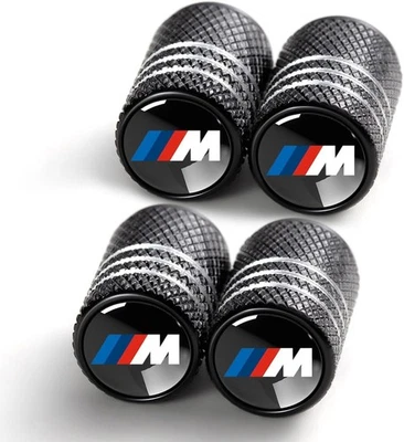 Tire Valve Stem Caps for BMW M M1 M2 M3 Series Metal Car Wheel Air Black-05 Foto 1 de 4