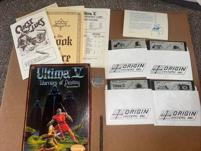 Ultima V: Warriors of Destiny Commodore 64 C64 CIB w/Coin, Lore Book, Ref. Card+ - Image 1 of 4