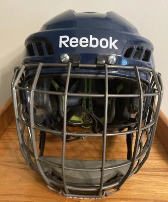 Casco de hockey Reebox FM 11K S azul oscuro ámbar reflectores talla pequeña Foto 1 de 4