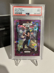 2023 Panini Prizm - Bryce Young - Panthers Purple Ice /225 PSA 9 - Bild 1 von 3