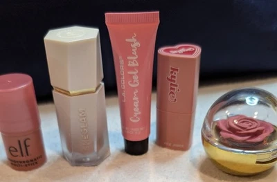 5 Cream Blushes: e.l.f.,SHEGLAM,Kylie,L.A. Colors,Cheery Rose,-Selling as a lot - Image 1 of 4