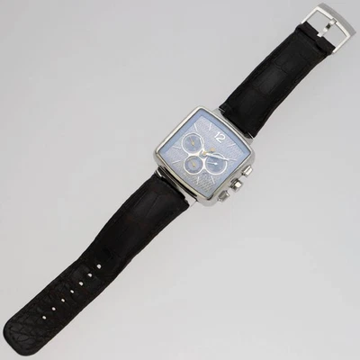 LOUIS VUITTON Speedy Q2121 Cronógrafo Esfera Azul Hielo Cuero SS Automático 41 mm Cuadrado Foto 1 de 4