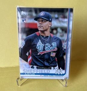 2019 Topps - Image Variation Justus Sheffield #306 USA Jersey (RC) - Picture 1 of 4