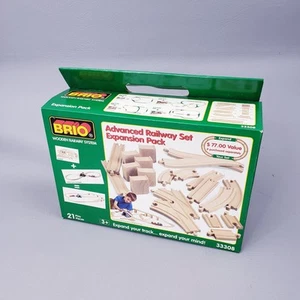 Brio ADVANCED RAILWAY SET EXPANSION PACK Box of 21 pieces 33308 NIB sealed - Picture 1 of 11
