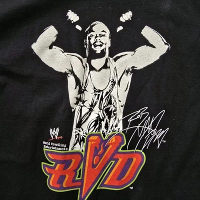 2002 Винтажная футболка WWE RVD размер L Rob Van Dam ECW черная Steve & Barry's - Изображение 1 из 4