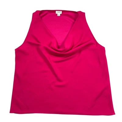 Top J Crew Factory para mujer rosa mediano sin mangas cuello de capucha cuadrado oficina elegante Foto 1 de 4
