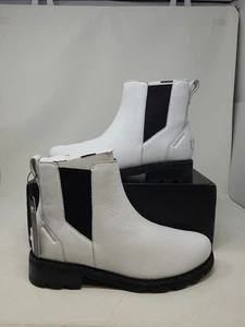 Sorel Women's Lennox Chelsea Rain Boot — Waterproof Leather Boots, 11, White - Picture 1 of 7