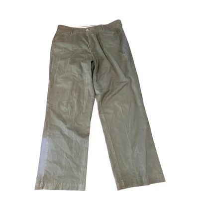 Pantalones chinos Avenue Easy Waist para mujer 14 verde mezcla de algodón tiro alto preppy Foto 1 de 3