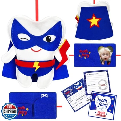 Kit de Almohada de Dientes Breling Divertido Regalo para Niños con Diente de Fieltro Diente Perdido Pillo Foto 1 de 4