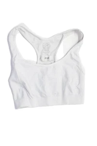 Malibu Sugar Girls Scoop Neck Sleeveless Tween Sports Bra White Size 7 - Picture 1 of 3