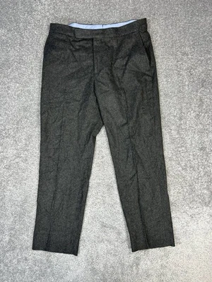 Pantalones de vestir Polo Ralph Lauren para hombre 36 gris forrados de lana tiro medio pierna recta Foto 1 de 4
