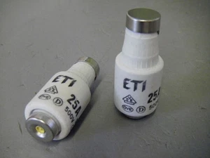 ETI 25A gL Fusible inserción de fusible DII, 500V, Qty = 2 - Imagen 1 de 1
