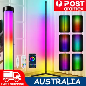 RGB Floor Lamp Corner Light Stand LED Bluetooth Remote APP Control Streaming AU - Picture 1 of 12