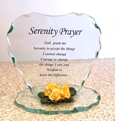 Placa de vidrio de oración serenidad decoración Foto 1 de 4
