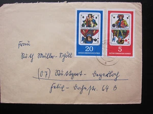 1967 GDR - East Germany letter with date stamp " german playing cards " - Picture 1 of 1