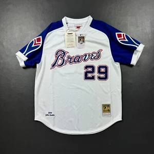 100% Authentic John Smoltz Mitchell Ness 2004 Atlanta Braves Jersey Size 44 L - Picture 1 of 7