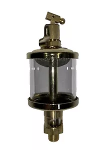 RDGTOOLS 1 x Piccolo Olio Alimentazione Goccia Ottone 107mm Altezza X 45mm Dia1/8" BSP 1/8x1 1/2 - Foto 1 di 2