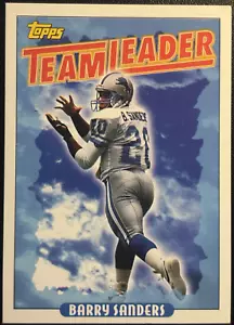 1993 Topps Team Leaders Barry Sanders #174 Detroit Lions Karte! D98 - Bild 1 von 2