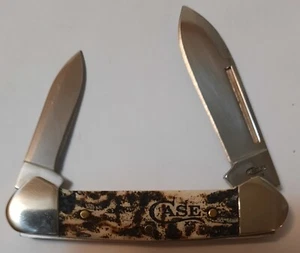 Case Baby Butterbean Natural Bone Toasted Color Wash 67913 2.75" Closed 2-Blade - Picture 1 of 12