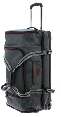 Reisetasche Trolley mit Schuhfach und Doppelboden Grau Rot 76 cm Davidts - Bild 1 von 4