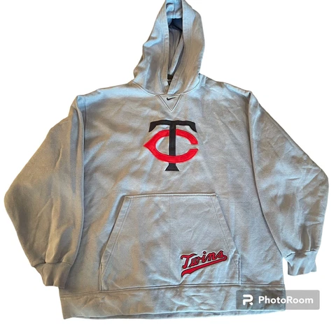 Nike Cooperstown Collection Minnesota Twins MLB Hoodie Sweatshirt Jersey Large Cover
