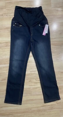 New Women’s Times Two Dark Blue Bootcut Jeans Full Panel Denim Pants Size Large - Image 1 of 4