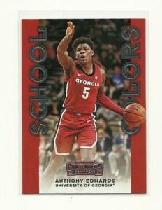 2020-21 Contenders Draft ANTHONY EDWARDS SP RC School Colors Base Rookie